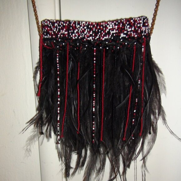 NWOT Valentino Garavani Ricamo Mini Beaded Feather Evening Shoulder Bag - Picture 8 of 10